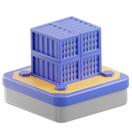 Frachtcontainer  3D Icon