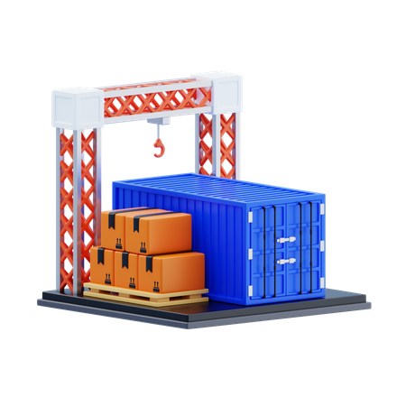 Frachtcontainer  3D Icon