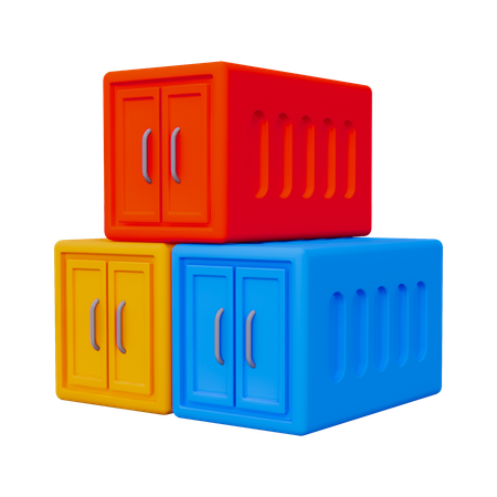 Frachtcontainer  3D Icon