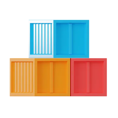 Frachtcontainer  3D Icon