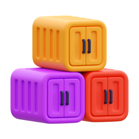 Frachtcontainer  3D Icon