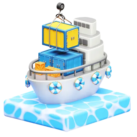 Frachtschiff  3D Icon