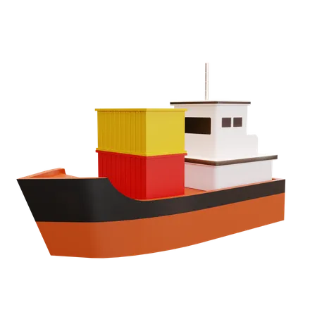 Frachtschiff  3D Illustration