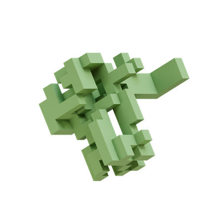 Fractura de celda de piedra de jade  3D Icon