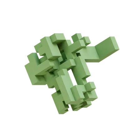 Fractura de celda de piedra de jade  3D Icon