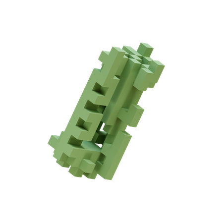 Fractura de celda esmeralda  3D Icon