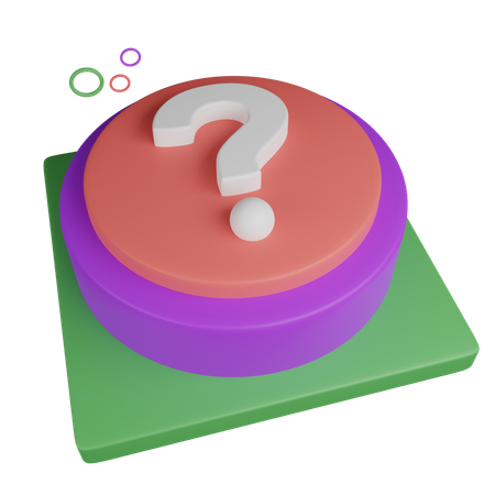 Frage-Button  3D Icon