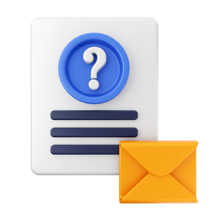 Frage E-Mail  3D Icon