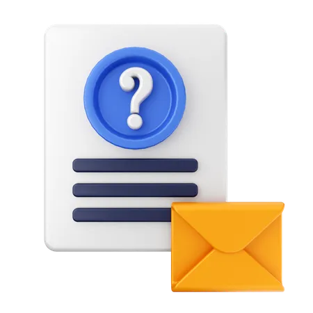 Frage E-Mail  3D Icon