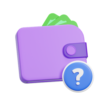 Frage Brieftasche  3D Icon