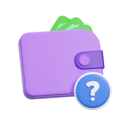 Frage Brieftasche  3D Icon