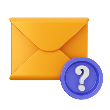 Frage E-Mail Nachricht  3D Icon