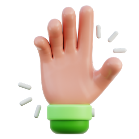 Fragen mit der Hand  3D Icon