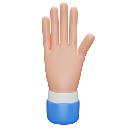 Fragen mit der Hand  3D Illustration