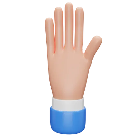 Fragen mit der Hand  3D Illustration