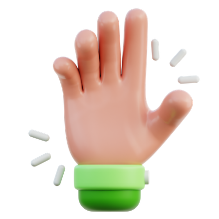 Fragen mit der Hand  3D Icon
