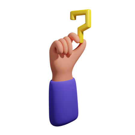 Fragezeichen halten  3D Icon