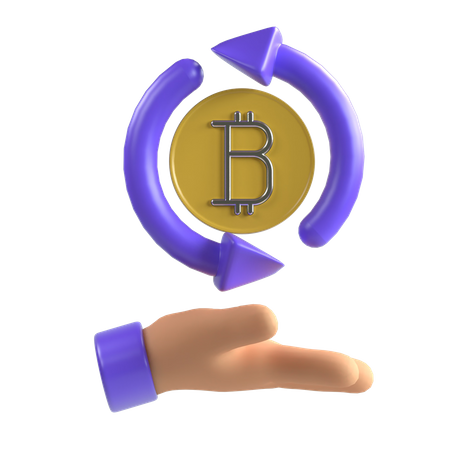 Frais de transaction Bitcoin  3D Illustration