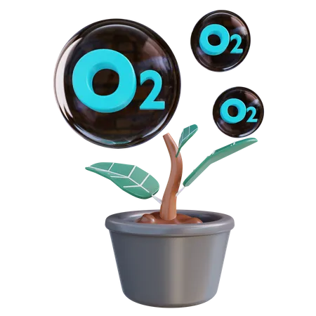 Oxygène frais  3D Icon