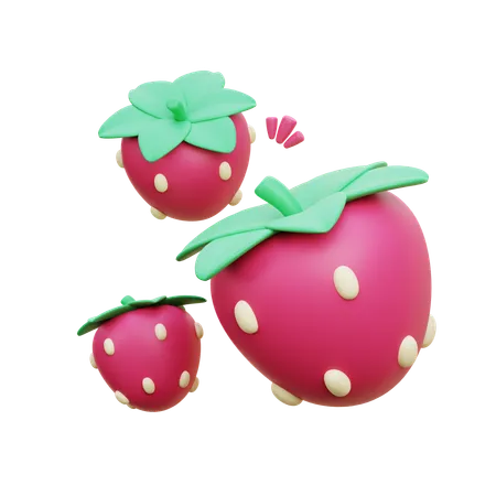 Fraise  3D Icon