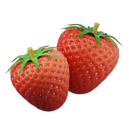 Icône 3D de fraise  3D Icon