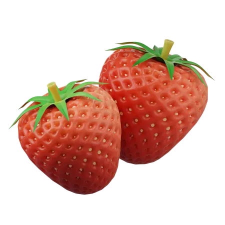 Icône 3D de fraise  3D Icon