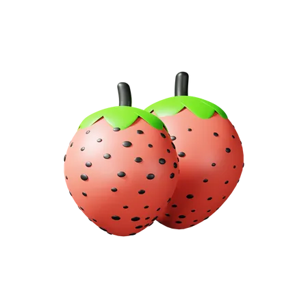 Fraise  3D Illustration