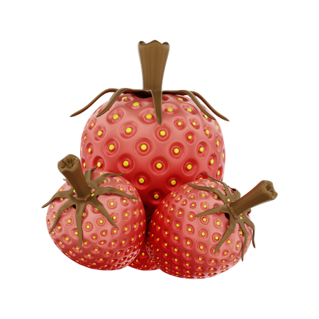 Fraise  3D Illustration