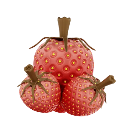 Fraise  3D Illustration