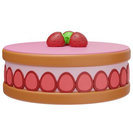 Fraise Cake  3D Icon