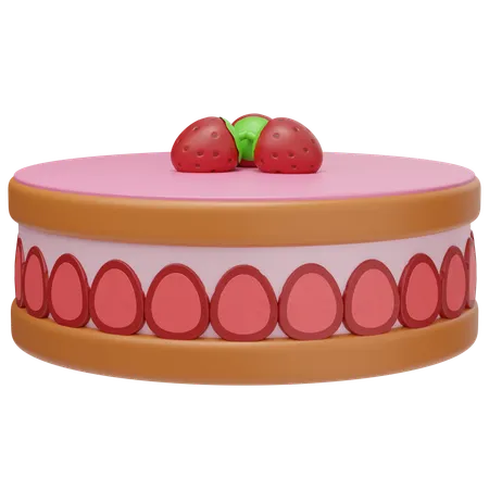 Fraise Cake  3D Icon