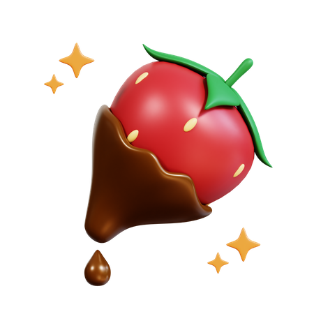 Chocolat aux fraises  3D Icon