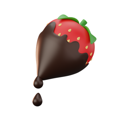 Fraise enrobée de chocolat  3D Icon