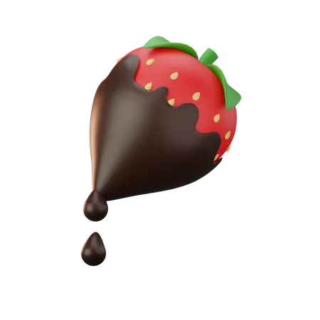 Fraise enrobée de chocolat  3D Icon