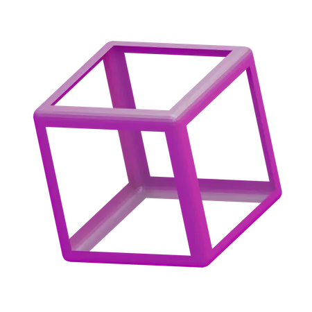 Frame Cube Basic Geometry  3D Icon