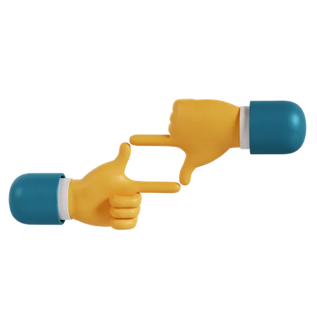 Frame Hand Gesture  3D Illustration