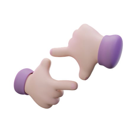 Frame Hand Gesture  3D Icon