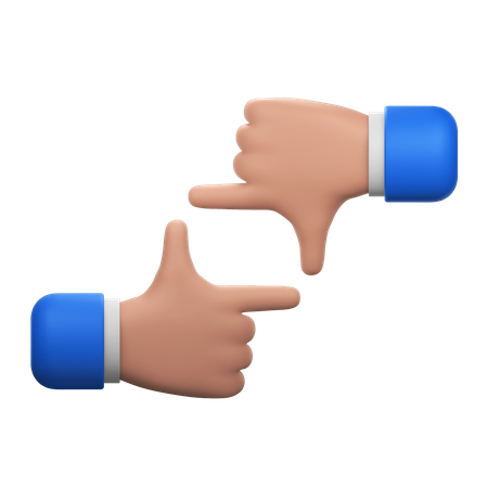 Framing Hands Gesture  3D Icon