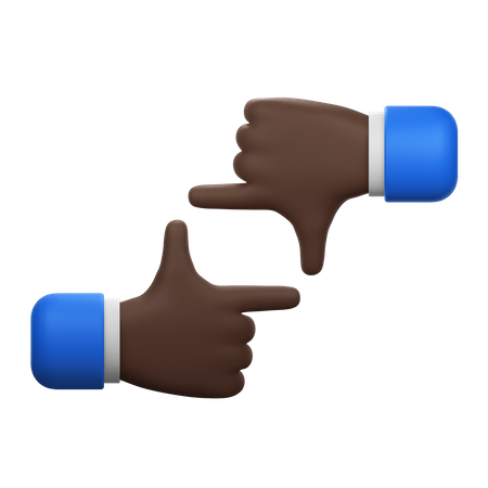 Framing Hands Gesture  3D Icon