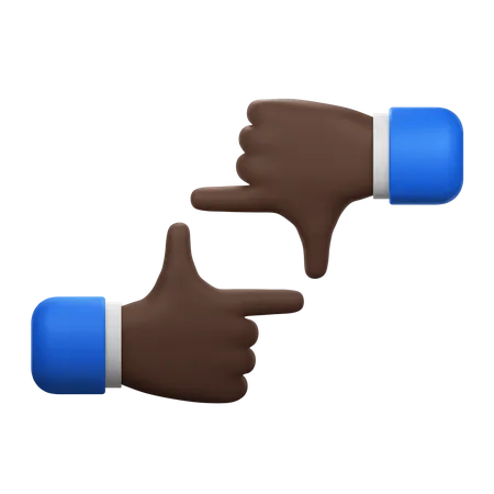 Framing Hands Gesture  3D Icon