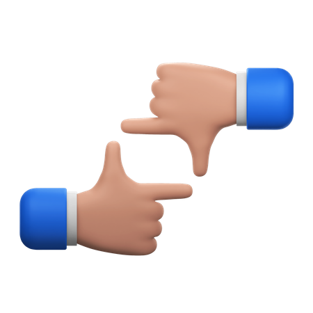 Framing Hands Gesture  3D Icon