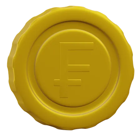 Franc Coin  3D Icon