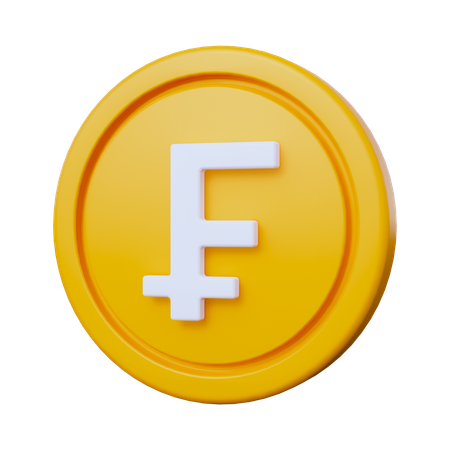 Franc Coin  3D Icon