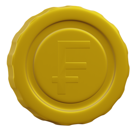 Franc Coin  3D Icon