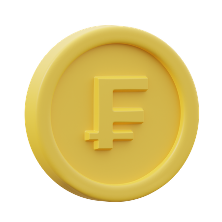 Franc Coin  3D Icon