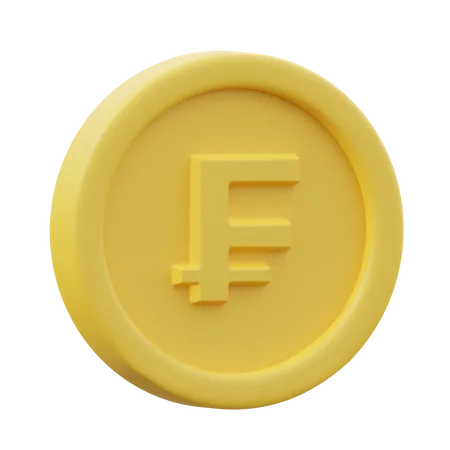 Franc Coin  3D Icon