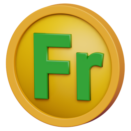 Franc Coin  3D Icon