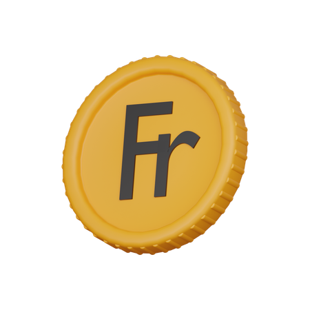 Franc coin  3D Icon