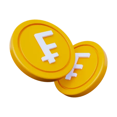 Franc Coins  3D Icon