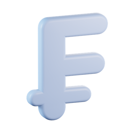 Franc currency  3D Icon